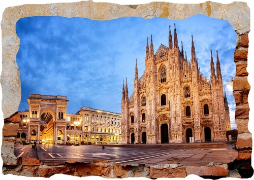 Adesivo murale duomo milano - murale,